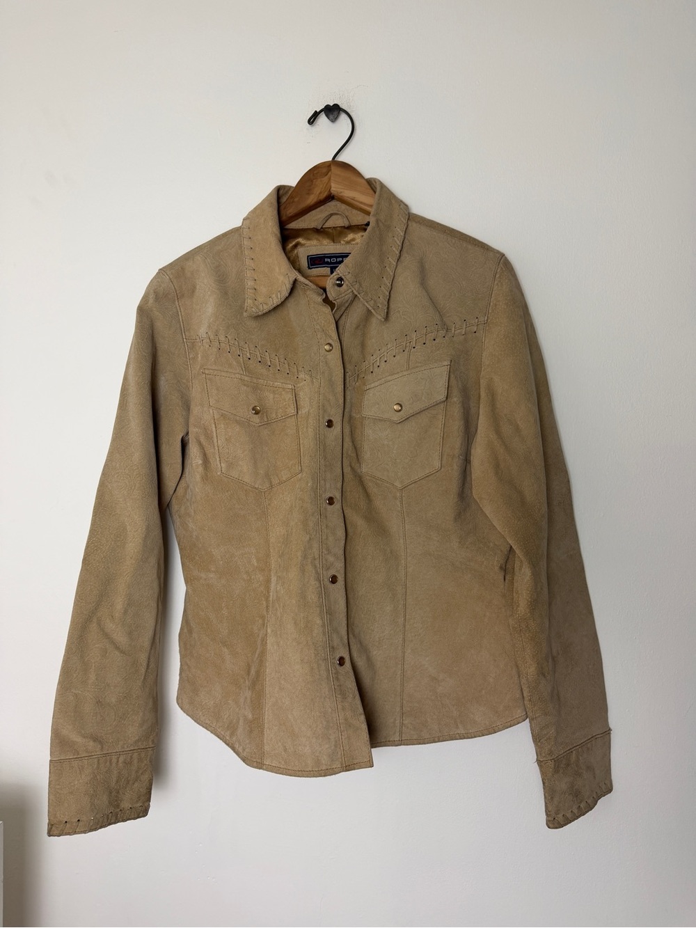 Roper vintage Suede Snap Button-Front Western Shirt Jacket